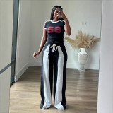 EVE Color Block Patchwork Loose Straight Pants LSD-2490