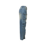 EVE Fashion Multi-pockets Straight Jeans LSD-2447
