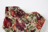 EVE Sexy Print Tie Up Wrap Chest Tops GPBY-6326