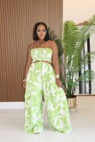 EVE Sexy Print Tie Up Wide Leg Jumpsuit GFDY-1339