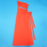 EVE Solid Color Slash Neck Backless Split Maxi Dress YF-20195