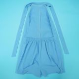 EVE Solid Color Sleeveless Backless Romper YF-20205