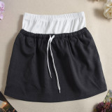 EVE Fashion Contrast Color Half Body Skirt GFRT-41888SBG