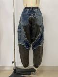 EVE Fashion Patchwork Denim Loose Jeans LSD-2465