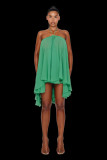 EVE Solid Color Halterneck Loose Casual Dress GAXB-A700DS
