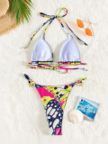 EVE Sexy Print Backless Print Bikinis 2 Piece Swimsuit CASF-6790