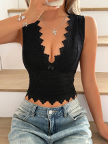 EVE Lace Lace Sleeveless Vest T-Shirt GZYU-K2522177