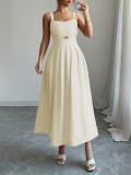 EVE Sleeveless Sling Pleated Midi Dress GZEY-D2523008