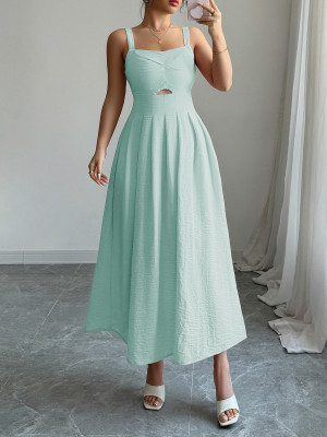 EVE Sleeveless Sling Pleated Midi Dress GZEY-D2523008