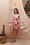 EVE Sexy Print Sleeveless Lace Mini Dress GSNU-8050