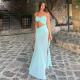 EVE Solid Color Hollow Out Tube Tops Maxi Dress GSNU-8111