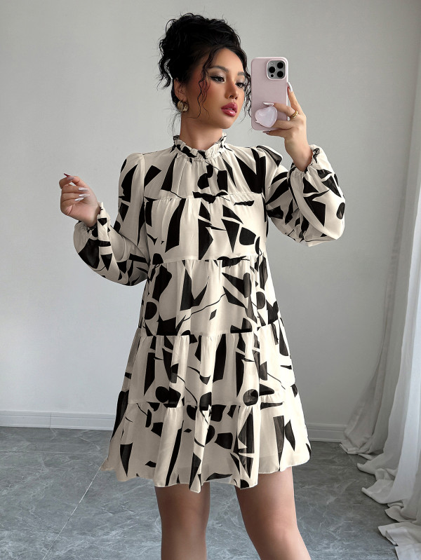 EVE Long Sleeve Print Loose Casual Dress GZEY-D2333035