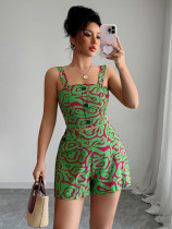 EVE Fashion Print Sleeveless Two Piece Shorts Set GZEY-ZK2329216