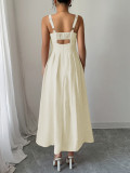 EVE Sleeveless Sling Pleated Midi Dress GZEY-D2523008