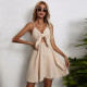 EVE Strappy Bow Halter Mini Dress GYSQ-CDBE1510