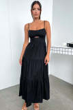 EVE Solid Color Backless Sling Maxi Dress GSNU-246043