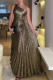 EVE Pleated Slash Shoulder Maxi Dress GSNU-8125