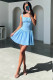 EVE Solid Color Halter Sexy Corset Mini Dress GSNU-8029