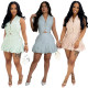 EVE Striped Single Breasted Vest Pod Half Skirt Set SFY-2805