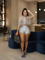 EVE Fashion Sexy Top Tight Shorts Suit YWXS-K25L119