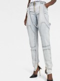 EVE Irregular Hollow Out Patchwork Jeans YMEF-57001