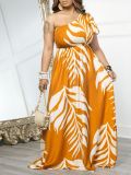 EVE Single Shoulder Print Maxi Dress AIL-321