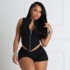 EVE Solid Color Skinny Tank Top Sexy Shorts Set GFCF-1376