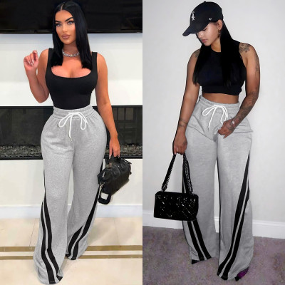 EVE Fashion Loose Patchwork Wide Leg Pants SH-391283