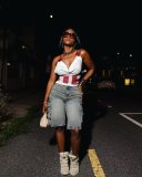EVE Loose Multi-pockets Straight Denim Shorts OD-8740