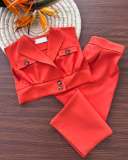 EVE Kids Girl Blazer Coat And Pants Solid 2 Piece Set GYAY-8128