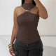 EVE Sleeveless Off Shoulder Casual T Shirt LS-0417