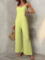 EVE Solid Color Sling Loose Jumpsuit GWDS-250518