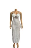EVE Solid Color Sling Sexy Maxi Dress GADE-8966