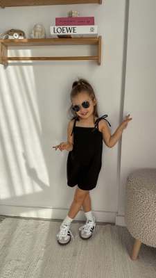EVE Kids Girl Solid Color Sling Casual Dress GYAY-8122