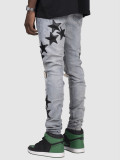 EVE Men's Star Fashion Holes Denim Trousers GDMY-353