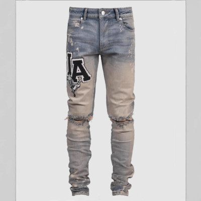EVE Men's Fashion Print Slim Tight Jeans GDMY-609