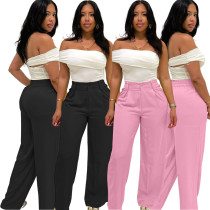 EVE Solid Color Straight Pants TK-6345