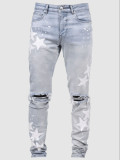 EVE Men's Star Fashion Holes Denim Trousers GDMY-353