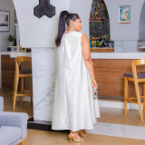 EVE O Neck Sleeveless Loose Long Dress CYA-901851