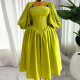 EVE Square Neck Lantern Sleeve Bandage Dress GMSF-SU9050