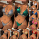 EVE Leopard Color Block Bikinis Two Piece Swimsuit CASF-6641