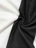 EVE Stripe Contrast Color Shor Sleeve Tops Short Set SFY-683-1