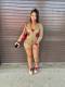 EVE Long Sleeve Leopard Print 2 Piece Shorts Set MEM-88651