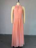 EVE Sleeveless Solid Color Midi Dress GCNE-72524