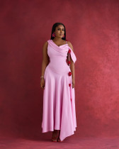 EVE Off Shoulder Solid Sleeveless Maxi Dress GCNE-72550