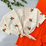 EVE Kids Girls Print Vest Solid Romper 2 Piece Set GYAY-8132