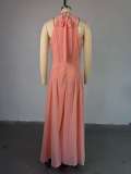 EVE Sleeveless Solid Color Midi Dress GCNE-72524