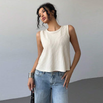 EVE Bow Tie Color Clash Cardigan Vest GFRT-060099TBZ