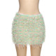 EVE Color Block Tassel Tight Skirts GZJQ-K25J65344