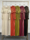 EVE Solid Color Long Sleeved Pleated Dress GZRF-77091